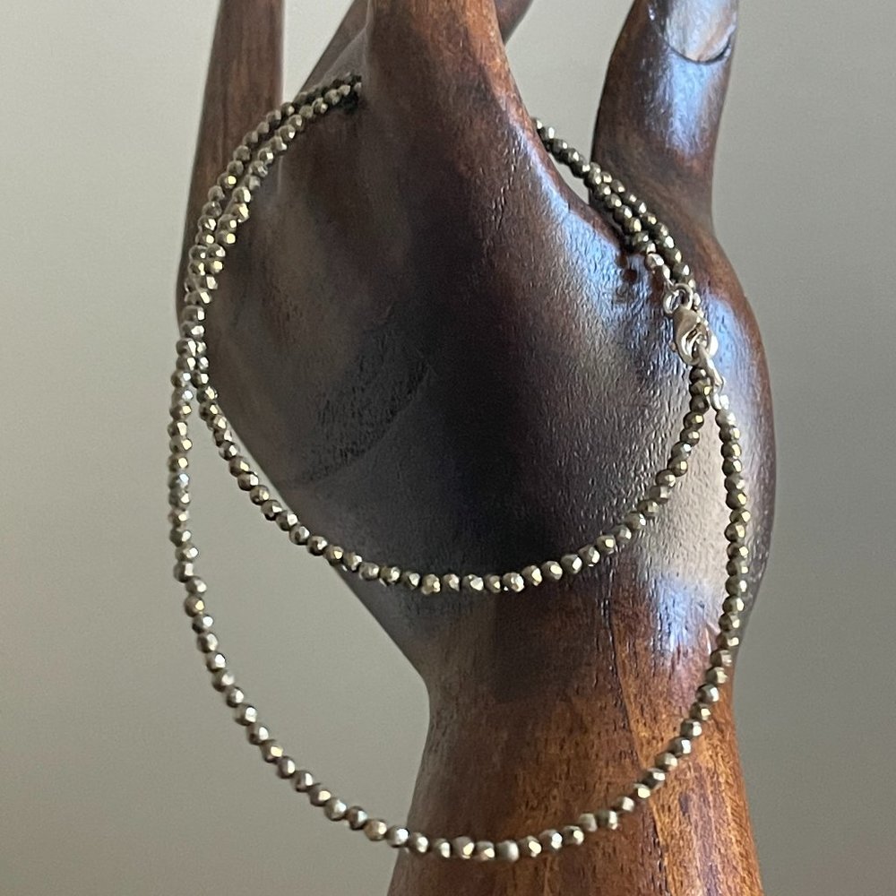 Petite Gemstone Iron Brown Hematite Choker | 18" | NWT